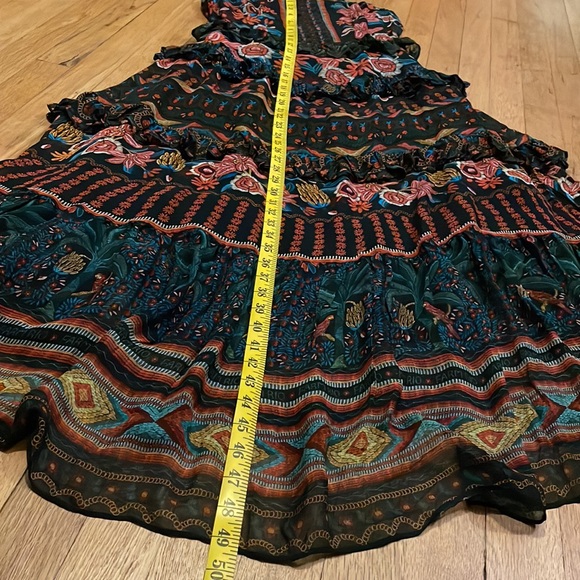 NWT FARM RIO Tiered Printed Voile Maxi Dress Women sz M Fruit Paradise MSRP $265 - Picture 9 of 15